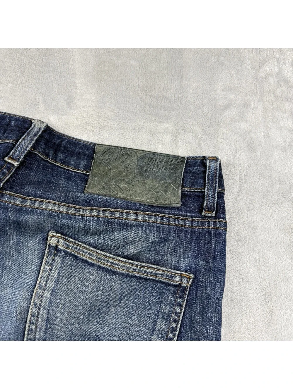 Naked & Famous Men Super Skinny Guy Silk Stretch Indigo Jeans W31 Grunge Preppy